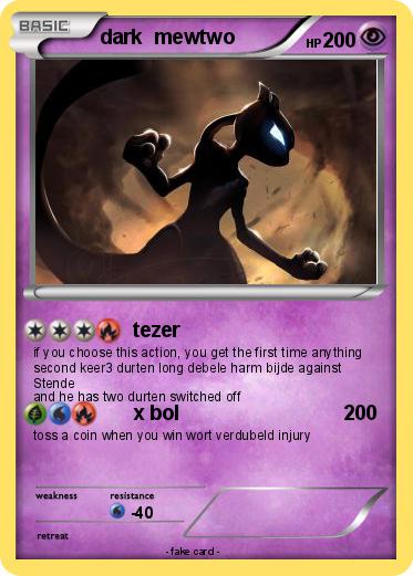 Pokemon dark  mewtwo