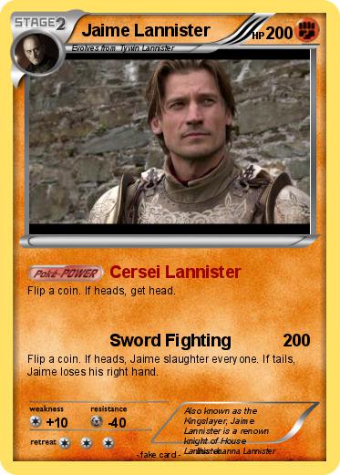 Pokemon Jaime Lannister