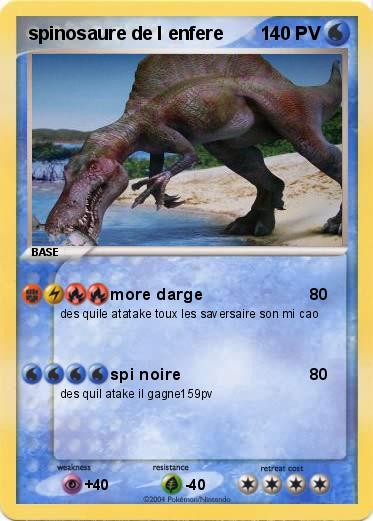 Pokemon spinosaure de l enfere