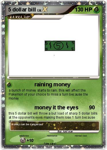 Pokemon 5 dollar bill