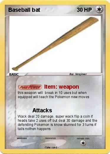 Pokemon Baseball bat