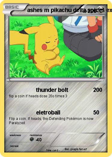 Pokemon ashes m pikachu delta spices ex