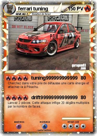 Pokemon ferrari tuning