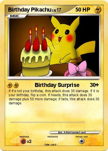 Pokemon Birthday Pikachu