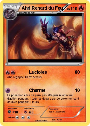 Pokemon Ahri Renard du Feu