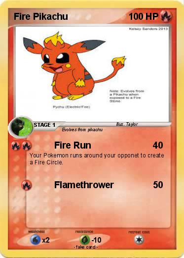 Pokemon Fire Pikachu