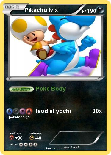 Pokemon Pikachu lv x