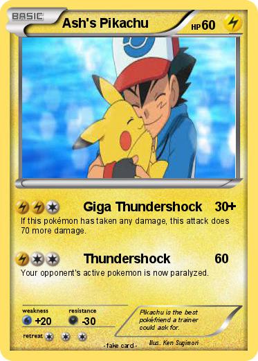Pokemon Ash's Pikachu