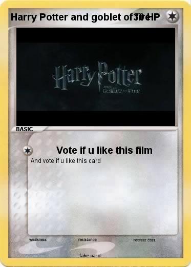 Pokemon Harry Potter and goblet of fire