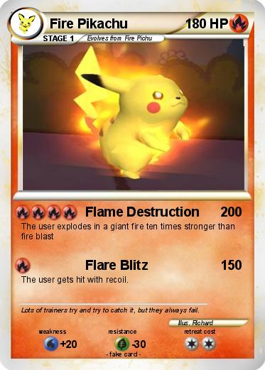 Pokemon Fire Pikachu