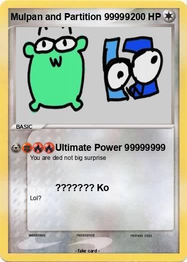 Pokemon Mulpan and Partition 99999