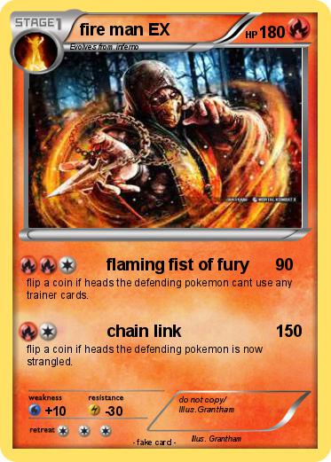 Pokemon fire man EX