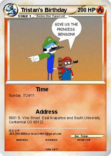 Pokemon Tristan's Birthday