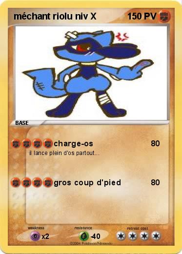 Pokemon méchant riolu niv X