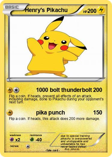 Pokemon Henry's Pikachu