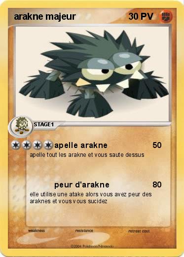 Pokemon arakne majeur