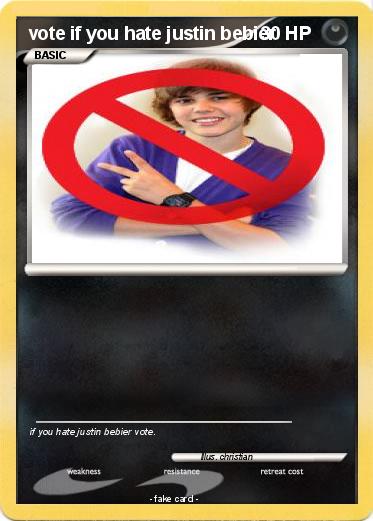 Pokemon vote if you hate justin bebier