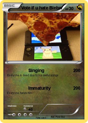 Pokemon Vote if u hate Bieber