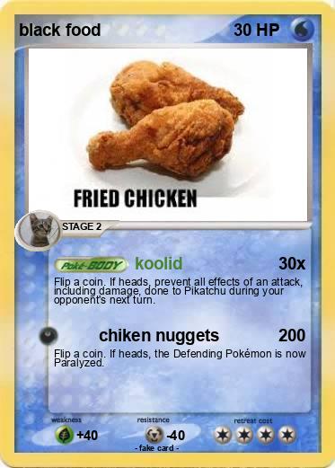 Pokemon black food