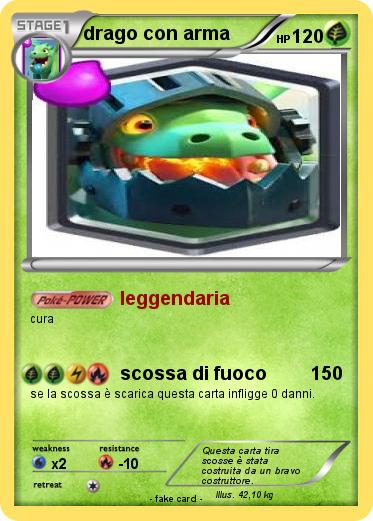 Pokemon drago con arma