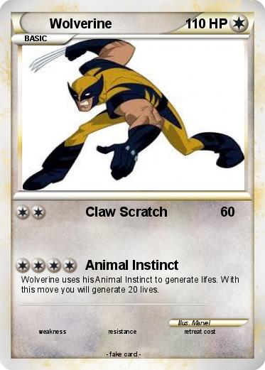 Pokémon Wolverine 317 317 - Claw Scratch - My Pokemon Card