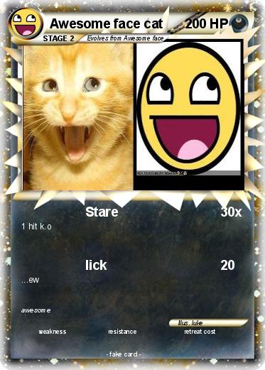 Pokemon Awesome face cat