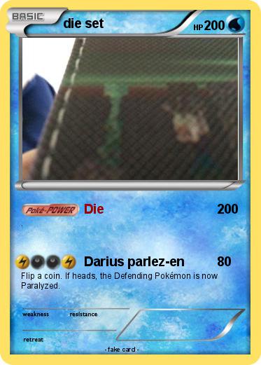 Pokemon die set
