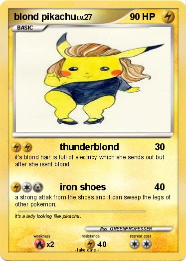 Pokemon blond pikachu
