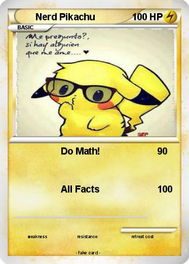 Pokemon Nerd Pikachu