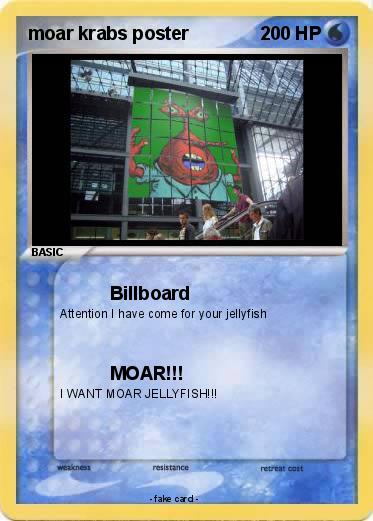Pokemon moar krabs poster