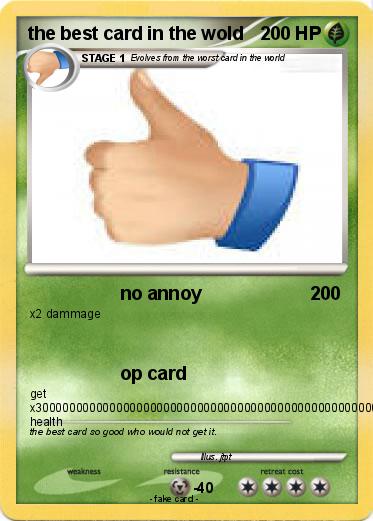 Pokemon the best card in the wold