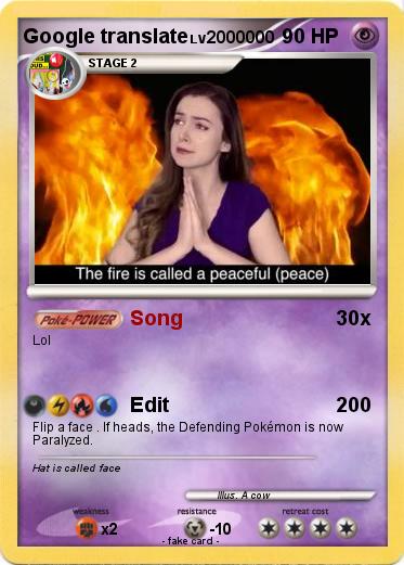 Pokemon Google translate