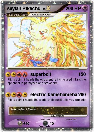 Pokemon sayian Pikachu