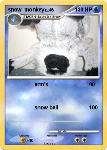 Pokemon snow  monkey