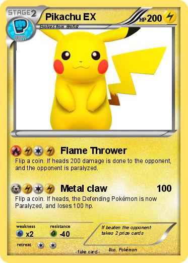 Pokemon Pikachu EX