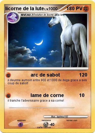 Pokemon licorne de la lute