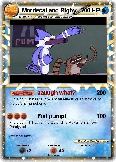 Pokemon Mordecai and Rigby