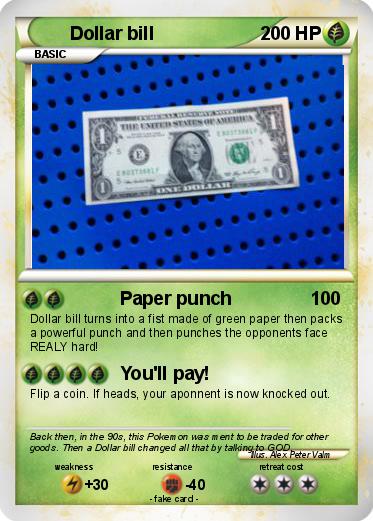 Pokemon Dollar bill