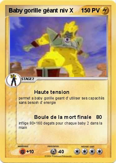 Pokemon Baby gorille géant niv X