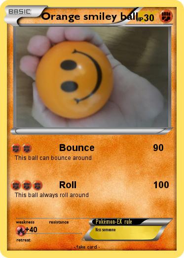 Pokemon Orange smiley ball