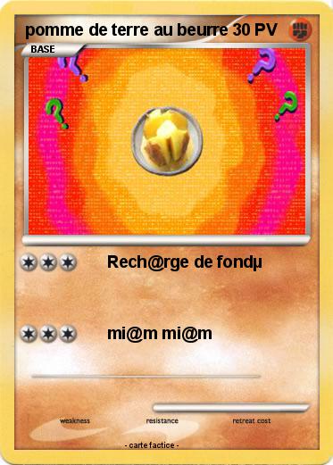 Pokemon pomme de terre au beurre