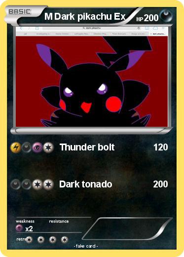 Pokemon M Dark pikachu Ex