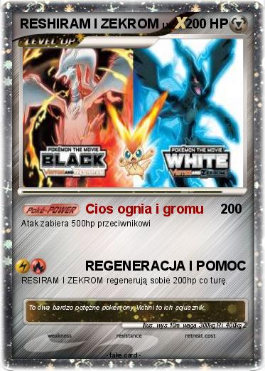 Pokemon RESHIRAM I ZEKROM