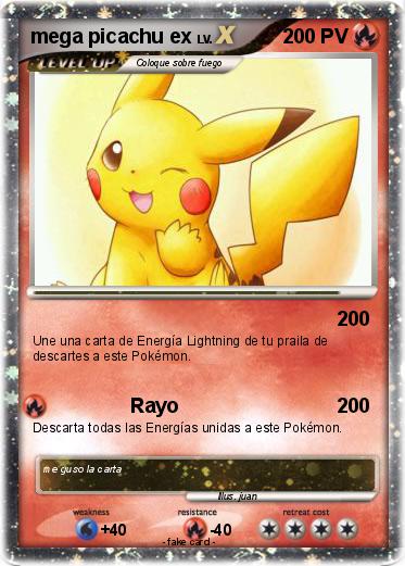 Pokemon mega picachu ex