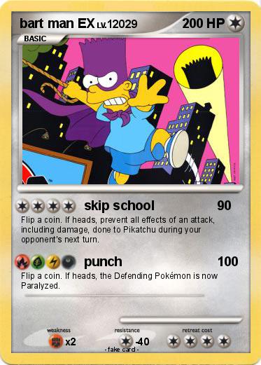 Pokemon bart man EX