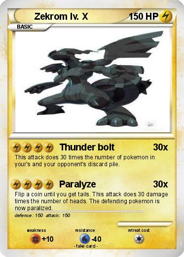 Pokemon Zekrom lv. X
