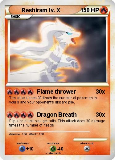 Pokemon Reshiram lv. X