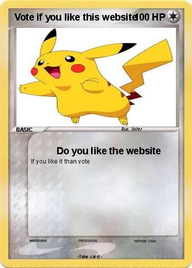 Pokemon Vote if you like this website
