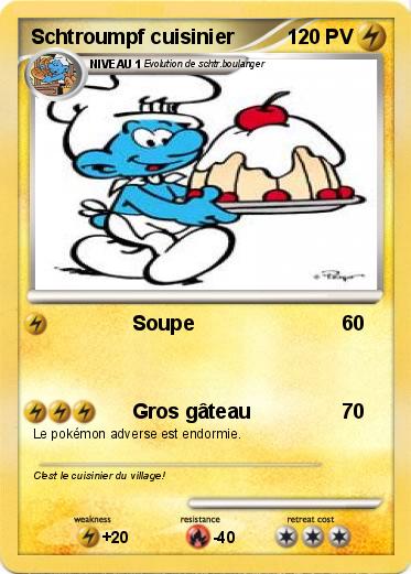 Pokemon Schtroumpf cuisinier