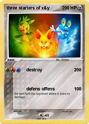 Pokemon three starters of x&y